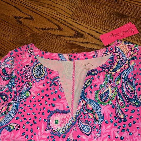 Lilly Pulitzer Sophiletta Dress Plumeria Pink Strut Your Stuff size Large NWT - Picture 6 of 8